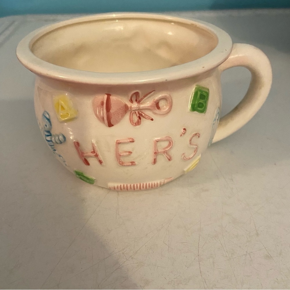 Relpo Japan baby girl “hers”  planter trinket‎ mug